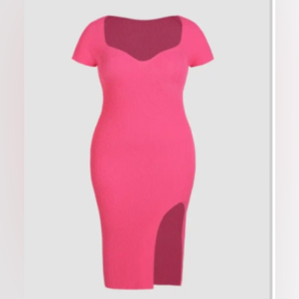 ❌SOLD❌ 
CIDER Stretchy Hot Pink Dress
